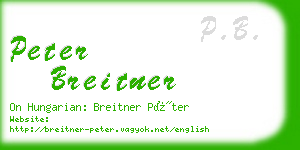 peter breitner business card